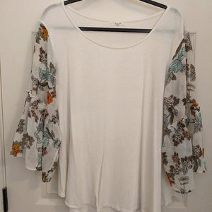 Maurice's Floral Sleeve Top